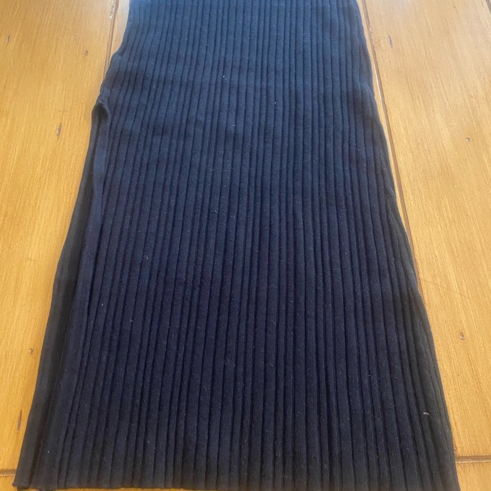 Women’s Sleeveless Turtleneck Maxi Black Sweater Dress Bodycon Texture New S/M - Picture 5 of 15